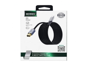 CABLE IMPRESORA TIPO C 2MT EN MALLA  MINKU AWX-047