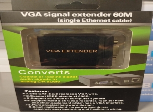 EXTENDER VGA-VGA  60MT CAJA VERDE
