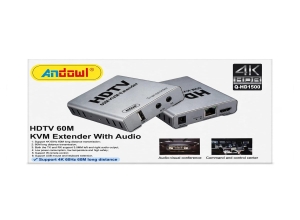 EXTENDER HDMI METAL 60MT KVM CON AUDIO Q-HD1500 ANDOWL AMARILLO