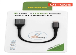 OTG ENTRADA IPHONE A USB REGRSI OT-G06 BLISTER VERDE
